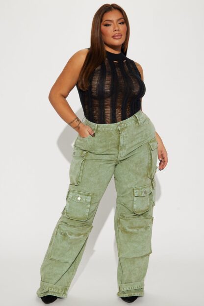 Pantalones Cargo de Tiro Bajo, Corte Suelto - Image 24
