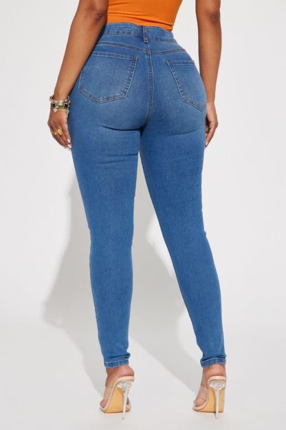 Jeans Skinny Elásticos para Curvas - Lavado Medio - Image 15