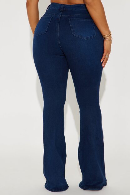 Jeans de Campana Cintura Alta - Lavado Medio - Image 3