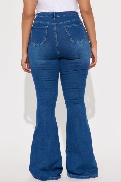 Jeans de Campana Cintura Alta - Lavado Medio - Image 12