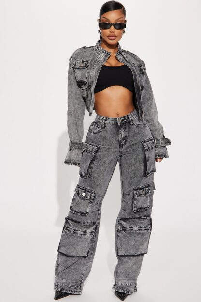 Pantalones Cargo de Tiro Bajo, Corte Suelto - Image 14