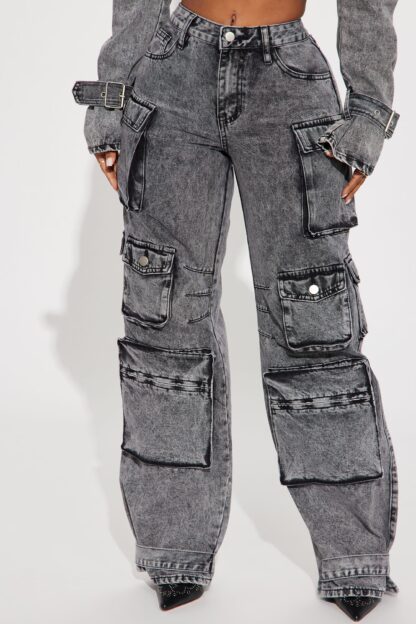 Pantalones Cargo de Tiro Bajo, Corte Suelto - Image 13