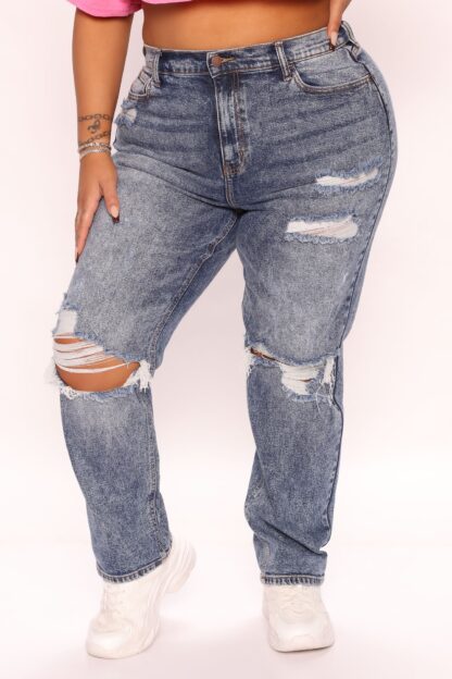 Jeans Boyfriend Rasgados de Tiro Alto - Image 5