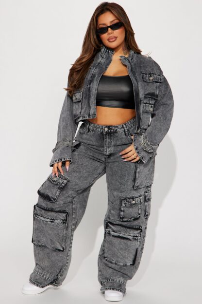 Pantalones Cargo de Tiro Bajo, Corte Suelto - Image 17