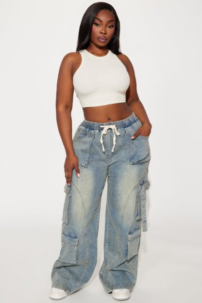Jeans Cargo Holgados de Estilo Vintage - Image 5