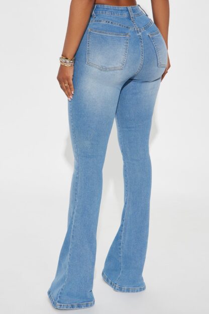 Jeans Bootcut Stretch de Corte Alto - Lavado Medio - Image 3