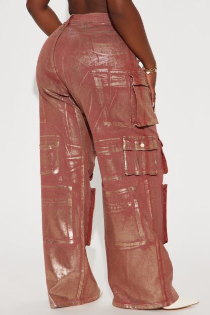 Jeans Cargo Amplios Brillo Metálico - Image 6