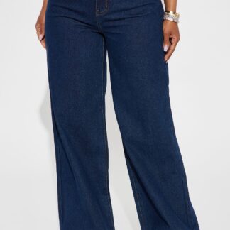 Pantalones Vaqueros de Corte Recto para Negocios - Lavado Oscuro