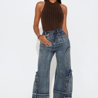 Jeans Cargo de Corte Recto y Alta Elasticidad