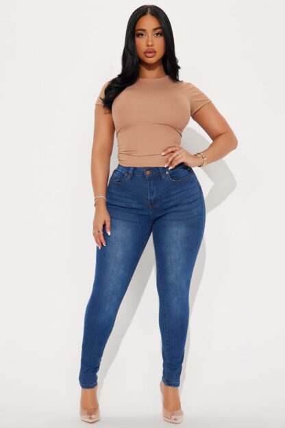 Jeans Skinny Elásticos para Curvas - Lavado Medio