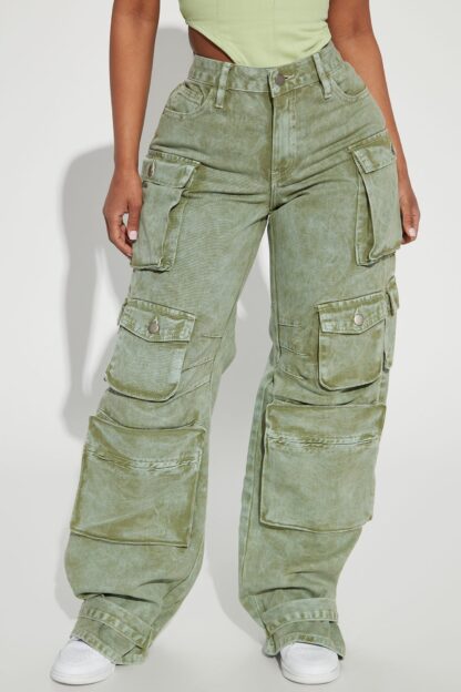 Pantalones Cargo de Tiro Bajo, Corte Suelto - Image 22